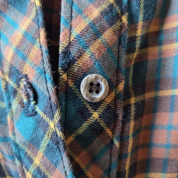 Vintage Sears The Fashion Place Green And Brown Flannel Womens Size 12 - Picture 8 of 8